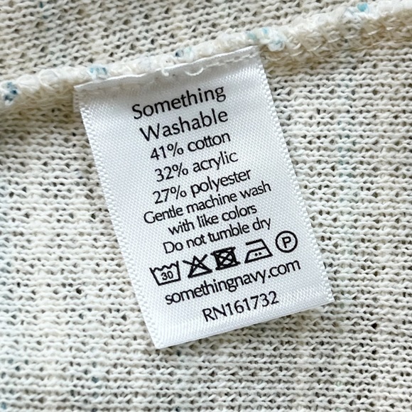 NWT Something Navy Piper Fringe Dress Boho Tasseled Knitted Midi Cream Sz Large - Picture 9 of 11